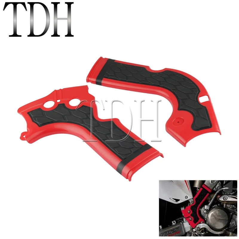 Красная рамка для мотоцикла 1 пара защитная мотокросса защита Honda CRF 250 R 450 2013