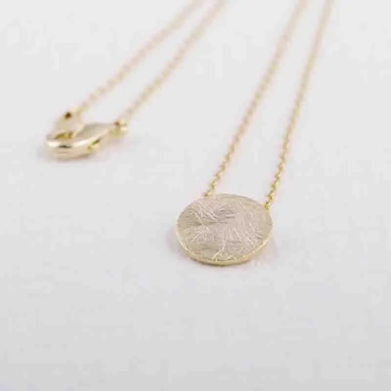 

Wholesale 10pc/Lot Simple Round Moon Pendants Real Silver Yellow Gold-color Necklaces Chain Women Free Shipping