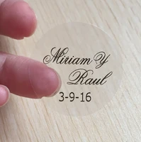 120 pcs 3cm customize personalised clear birthday baby shower wedding invitation envelope sticker seals monogram favor labels