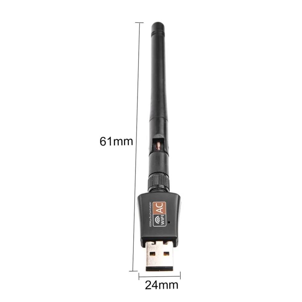 USB WiFi адаптер 5 ГГц 2,4 ГГц 600 Мбит/с мини Беспроводной двухдиапазонный 802.11ac RTL8811AU для рабочего стола/ноутбука/ПК