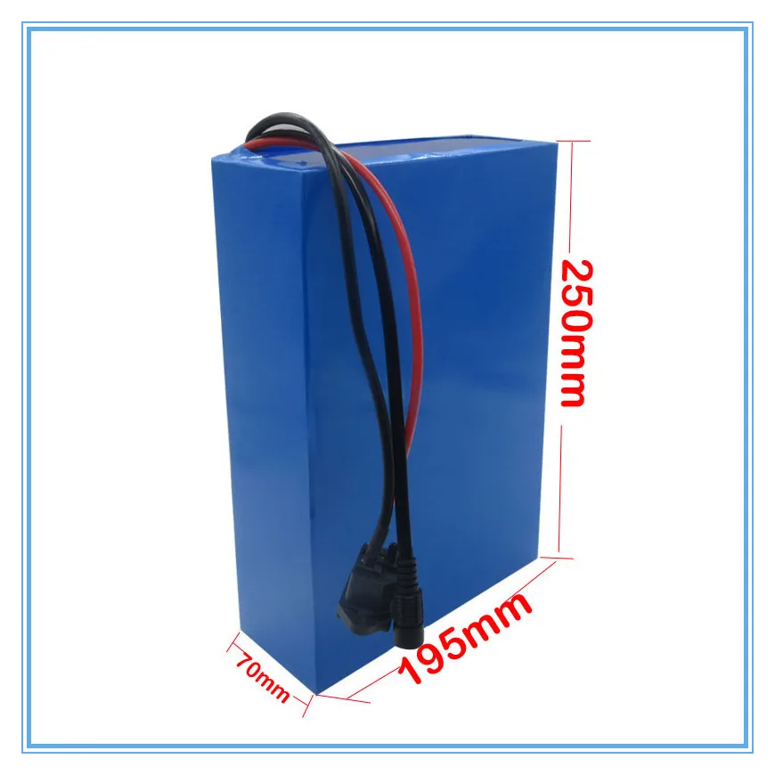 48V перезаряжаемая батарея 1400W 48V 22AH литиевая батарея 48V Ebike батарея 30A BMS 54,6 V 2A зарядное устройство