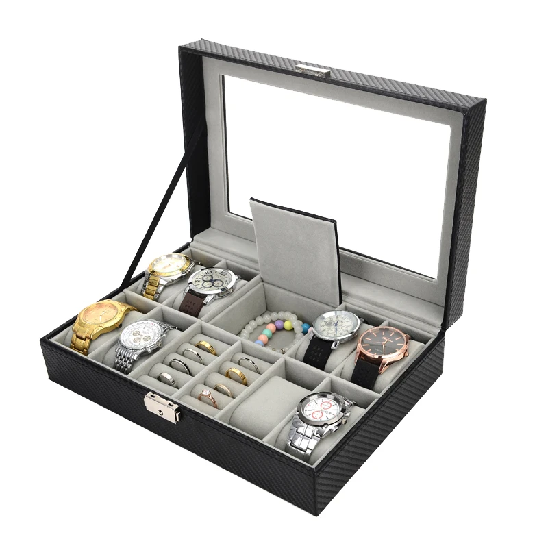 8+3 Grids Watch Box Clock Jewellery Time Jewelry organizer holder for and Holder | Наручные часы