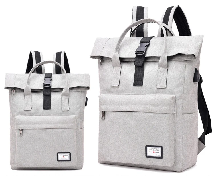 Light grey 15 15,4 15,6 дюймов с интерфейсом USB для ноутбука, ноутбука, ПК, рюкзак, сумка, чехол для школы macbook 15 для мужчин, женщин, студентов, путешествий - Цвет: Light grey