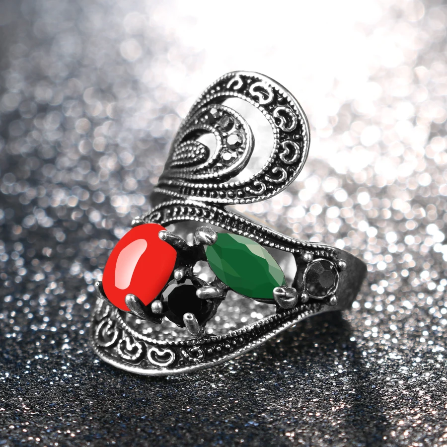 2016 модное богемное ретро кольцо массивные свадебные кольца для женщин винтажные