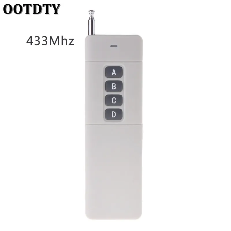 OOTDTY 1 км 315/433 МГц беспроводной 4 ключа копия клонирования пульт дистанционного управления Дубликатор гараж - Цвет: 433MHz