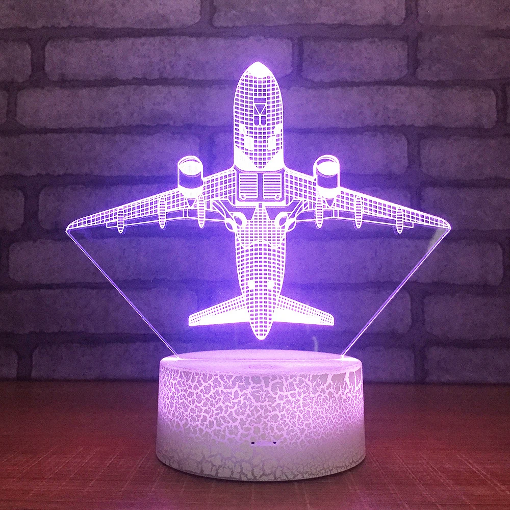 Светодиодный 3D вертолет Новинка освещение дизайн самолета креативный акриловый сенсорный светильник Праздничные огни подарки для детей