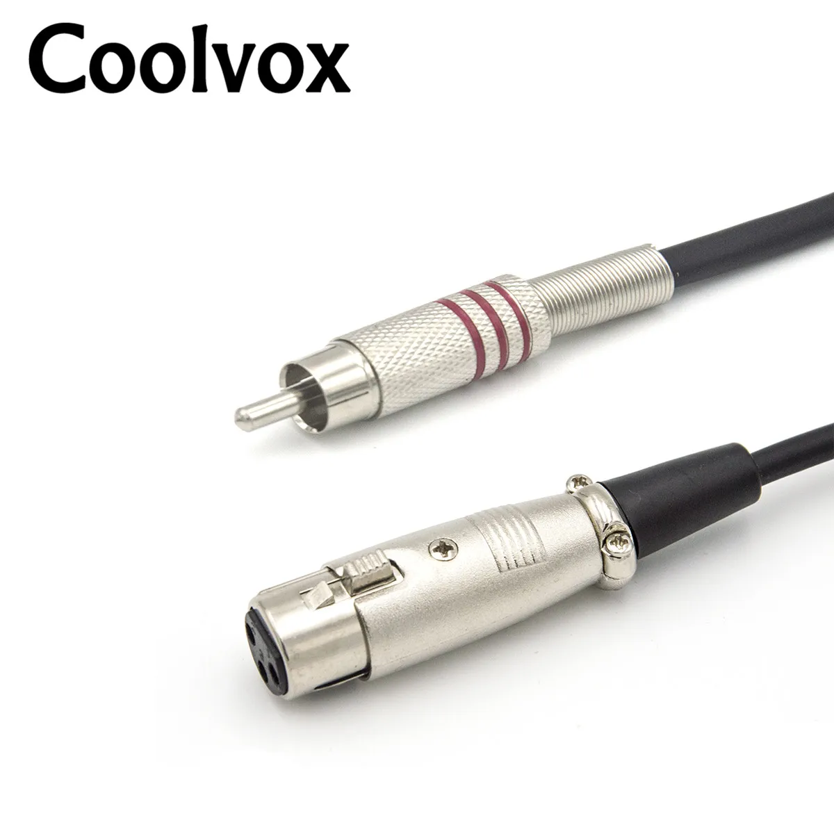 Coolvox Экранирование RCA на двойной XLR 3pin Женский аудио кабель консоли гнездо для