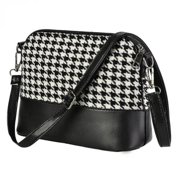 2015 Новые Моды для Женщин Дамы Искусственная Кожа Плед Щитка Сумка Креста Тела |