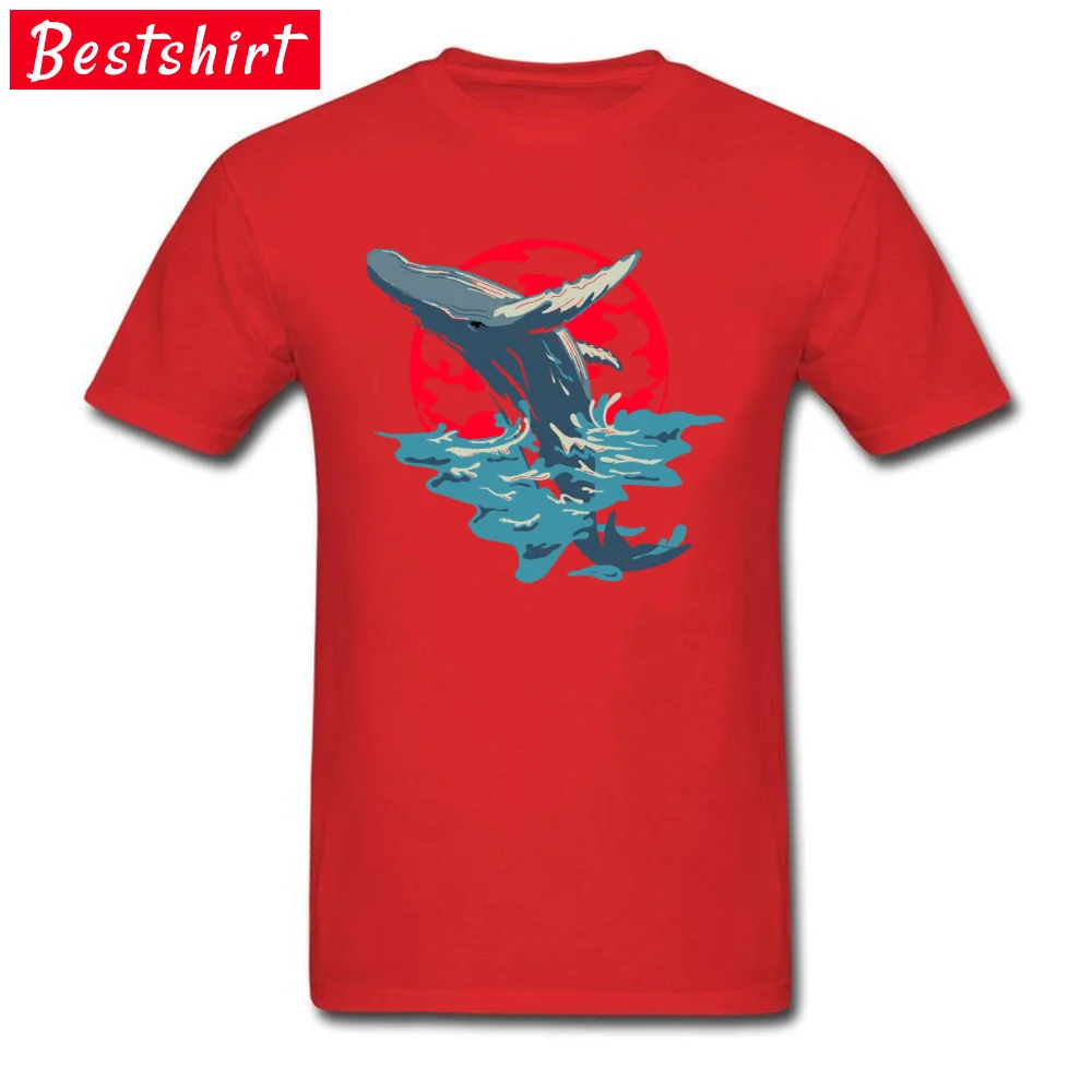 Мужские классические футболки Humpback с изображением Кита океана заката Cetacean Save The