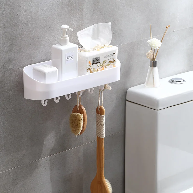 Полка для ванной комнаты без дырочек полка туалетной косметики с крючками wx10081051 |