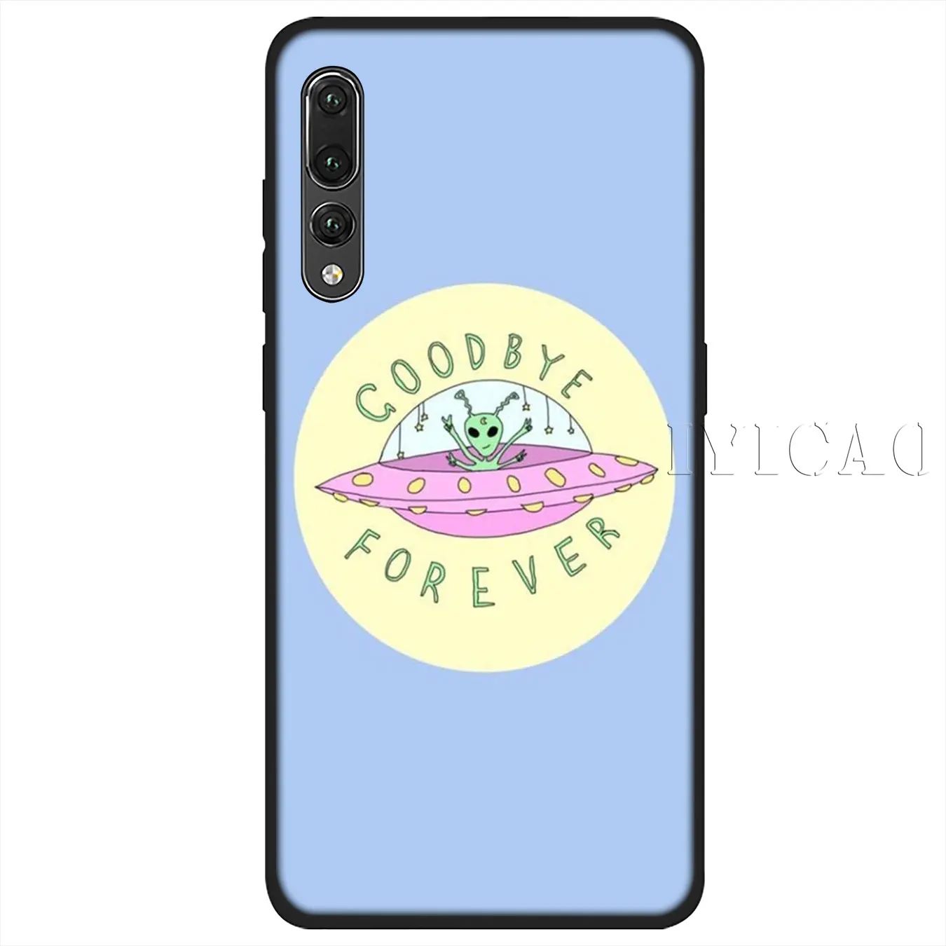 IYICAO Cute Alien UFO Kawaii Soft Silicone Case for Huawei P30 P20 Pro P10 P9 P8 Lite Mini 2017 2016 2015 P smart Z 2019 Cover |