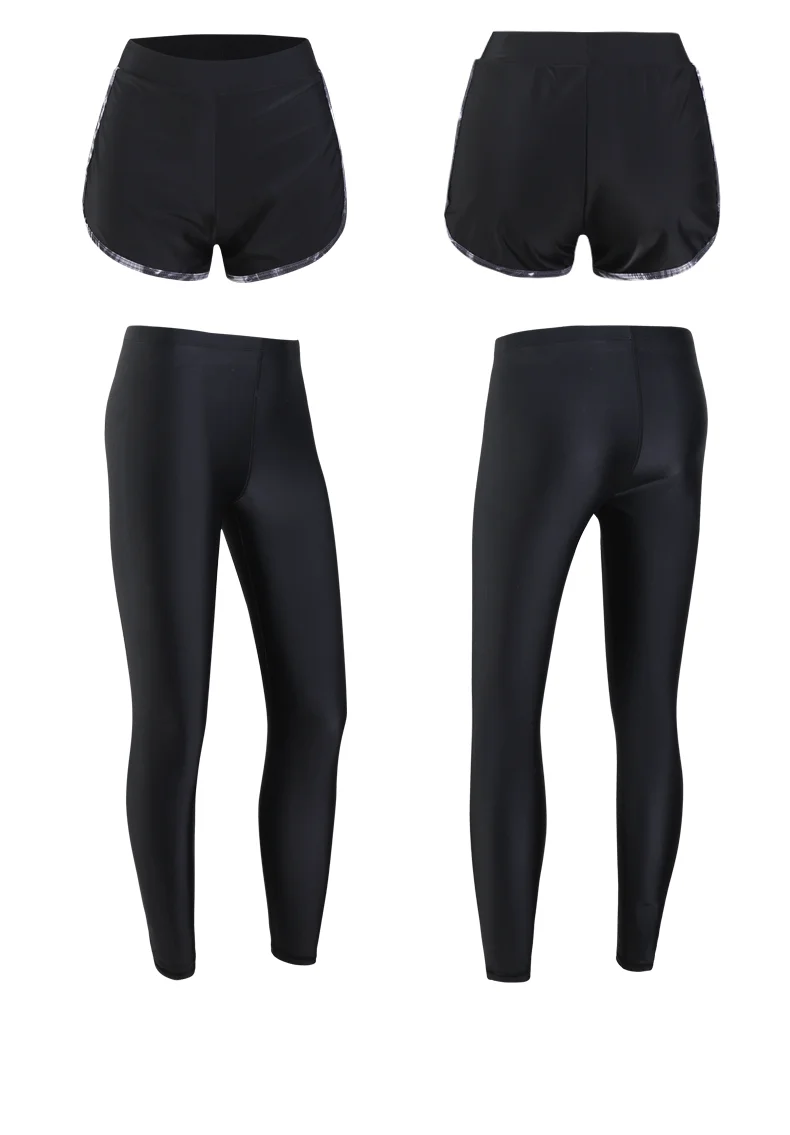 Swimwear Women's Swim Fitness Rush Guard Outdoor Sports Swimming Diving Surfing 5-Piece Set Long Sleeve Leggings Shorts Bikini