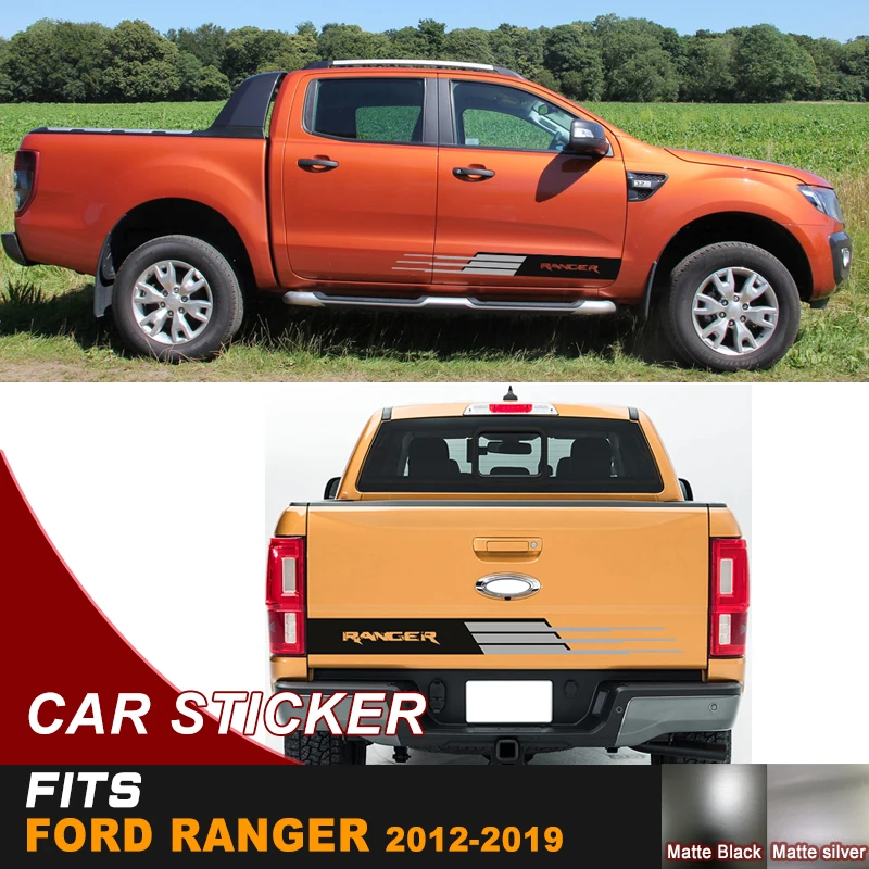 

side door stripe tail door sticker cool 2 colors 4x4 vinyl graphics strickers kit for for TOYOTA HILUX 2011-2018