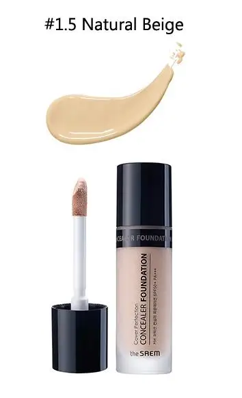 1.5 Natural Beige THE SAEM Cover Perfection консилер основа 38 г контур лица макияж База Жидкая основа под макияж корейская косметика - Цвет: 1.5 Natural Beige
