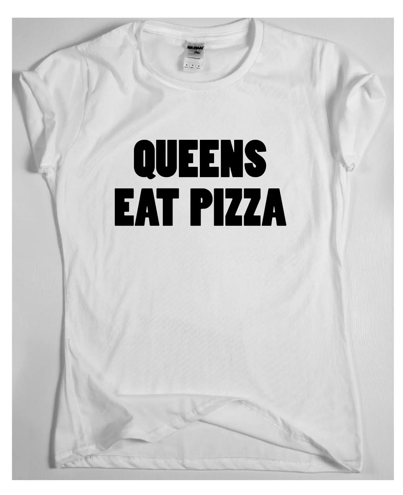 Queens Eat Pizza - funny saying T-shirt womens quote sarcasm ladies slogan top 2018 Newest Fashion | Мужская одежда
