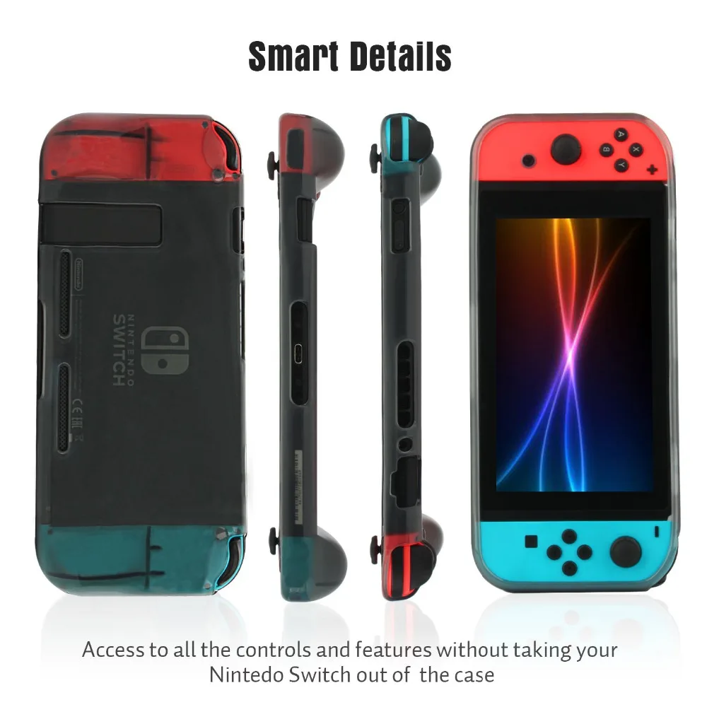 Удобный мягкий чехол из ТПУ для консоли Nintendo Switch NS и эргономичная Защитная пленка