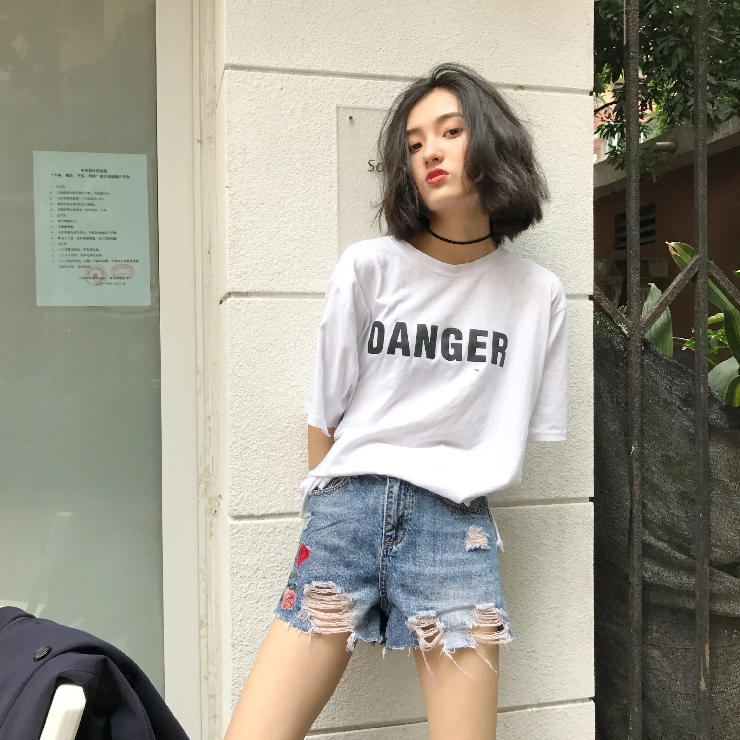 Harajuku Embroidery Rose Denim Shorts Female 2017 Summer High Waist Women Jeans Short Retro Hole Pantalones Cortos Mujer S~L | Женская