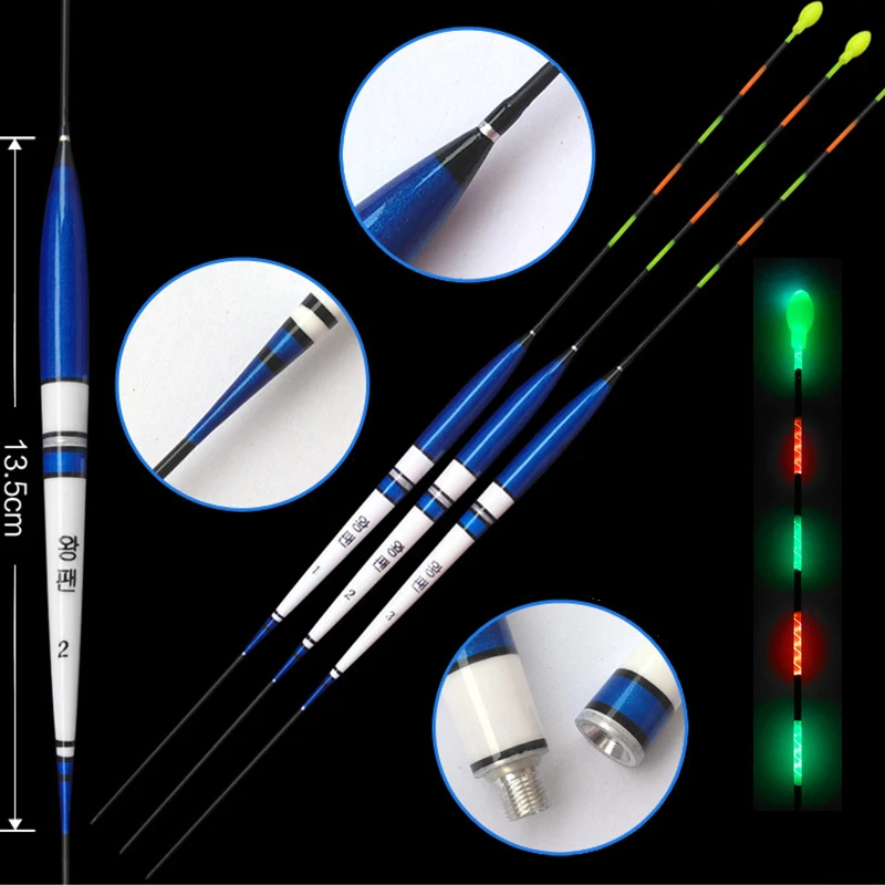 Электрические светящиеся Рыболовные Поплавки 1 3 # поплавки для ночной рыбалки