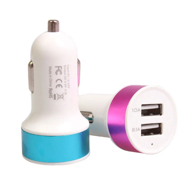 Универсальное автомобильное зарядное устройство YKSPACE с 2 USB-портами 5 В А умный