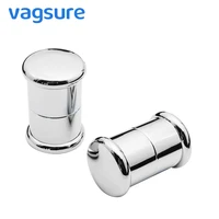 vagsure 2pcslot plastic electroplated single hole round shape sliding knob door handle for furniture shower cabin accessories