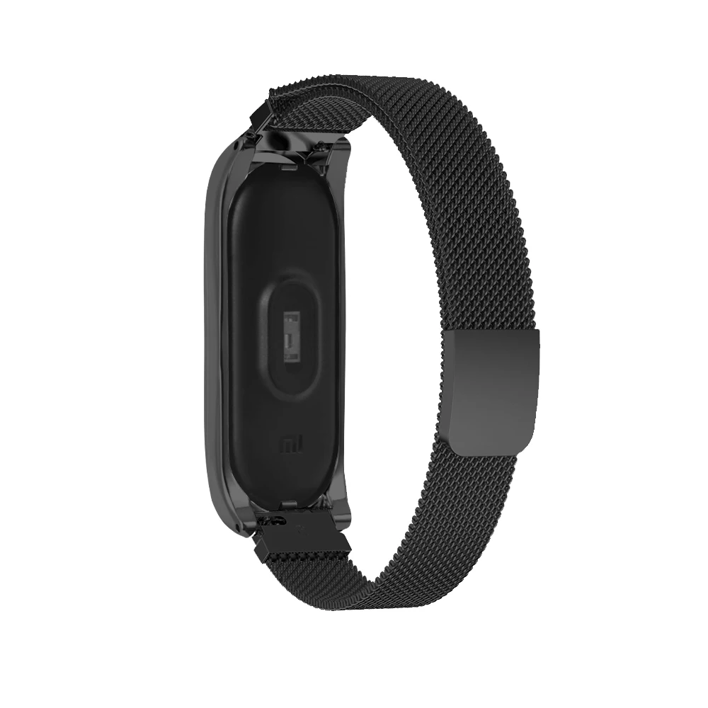 HANGRUI для Xiaomi mi Band 4 3 сменный Браслет mi lanese Loop ремешок mi Band 4 металлический ремешок из нержавеющей Стали Быстросъемный ремешок