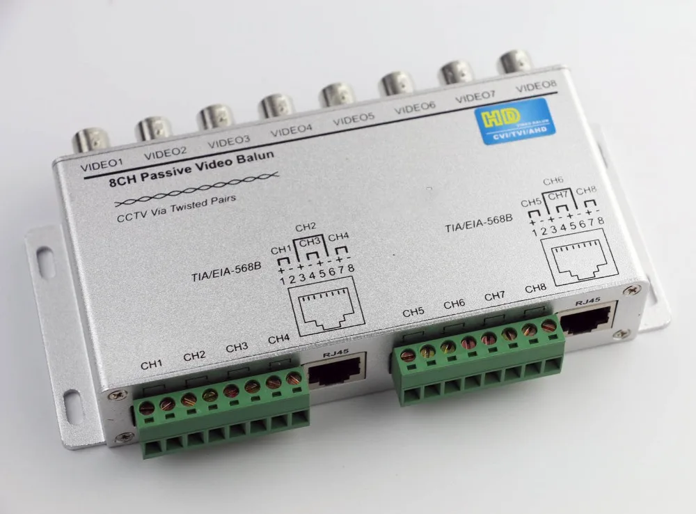 8CH HD CVI TVI AHD пассивный UTP видео балун для камеры видеонаблюдения BNC RJ45 CAT5 адаптер|balun