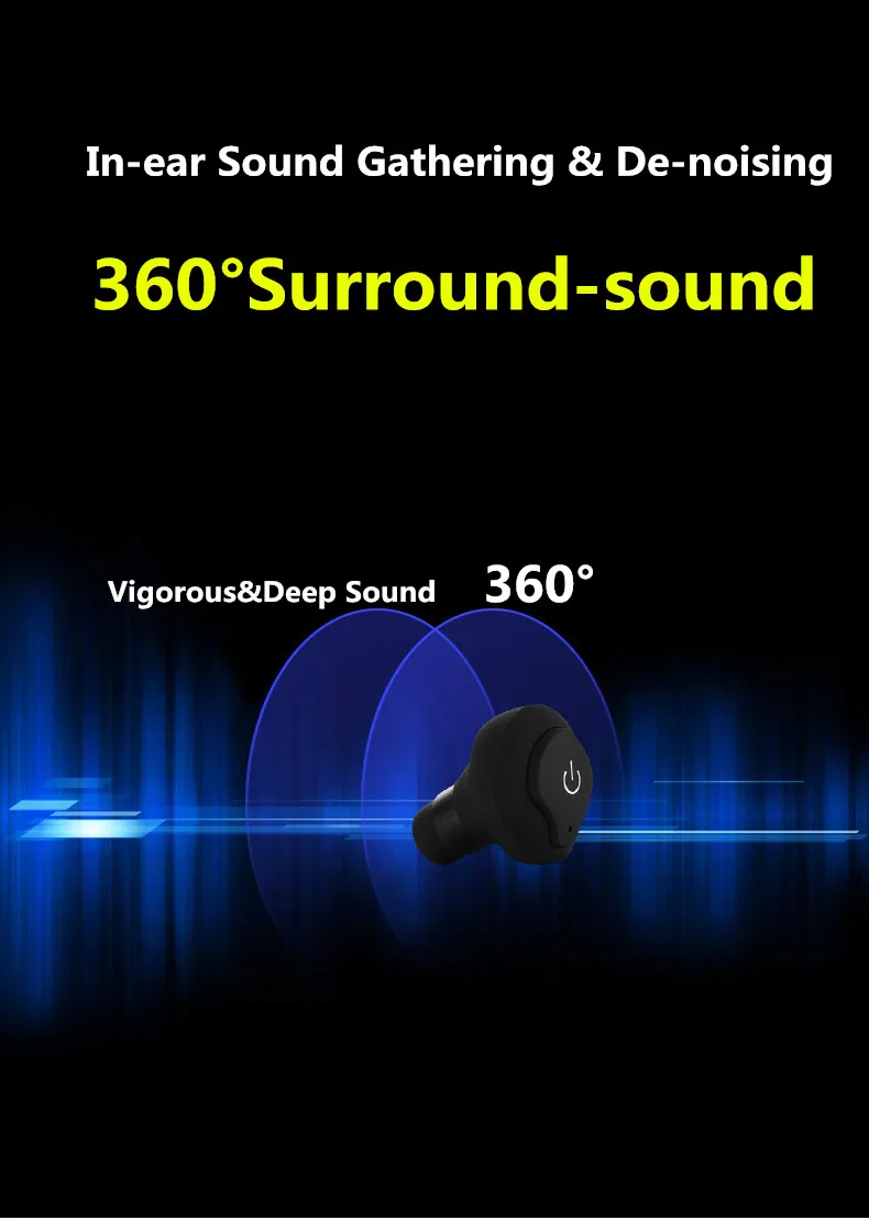 Высокое качество Близнецы наушники превосходный звук чистый в ухо Bluetooth CSR стерео