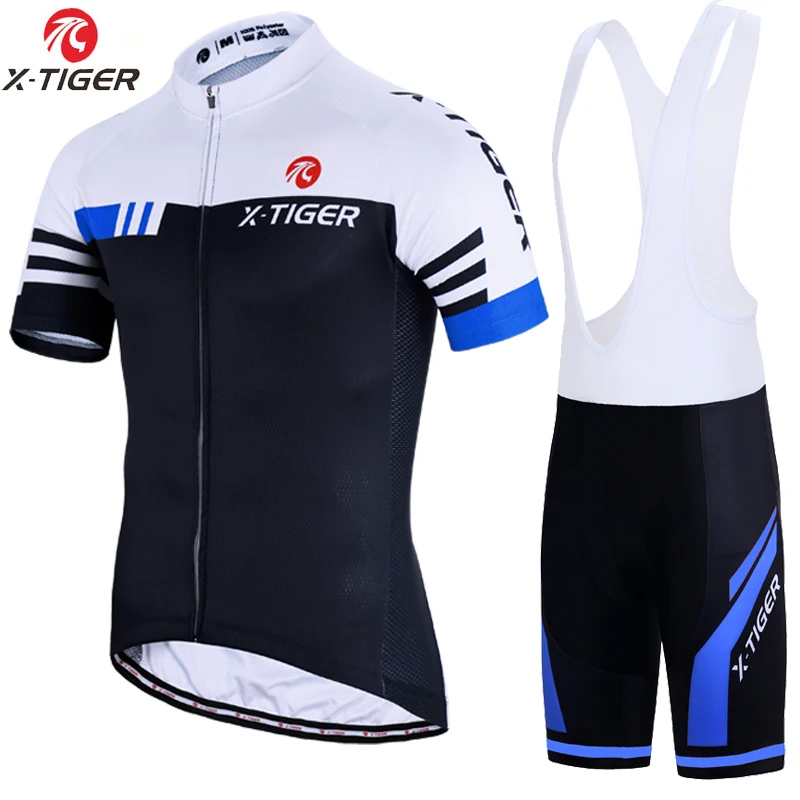 Bib Cycling Set X-Tiger велосипедные комплекты, велосипедная форма, летний комплект для велоспорта, велосипедные майки, одежда для горного велосипеда, дышащая одежда для велоспорта - Цвет: Bib Cycling Set