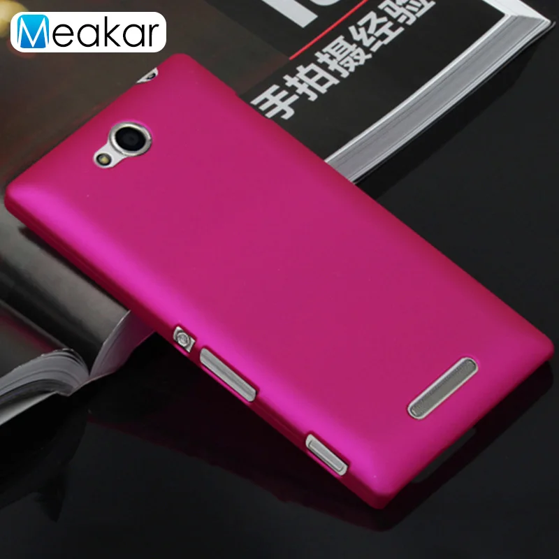 rose red Матовая Пластик Coque 5.0For sony Xperia C2305 чехол для sony Xperia C2305 C двойной S39H телефона чехол-лента на заднюю панель - Цвет: rose red