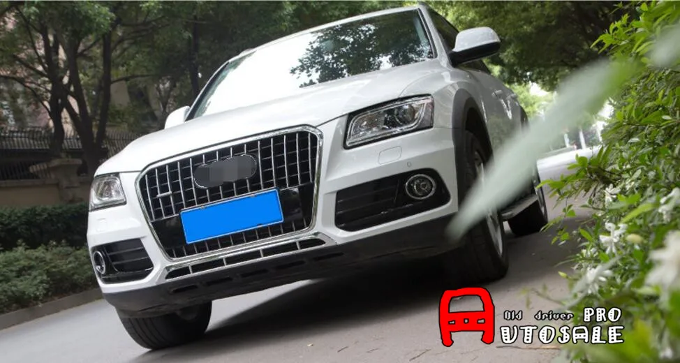 Для Audi Q5 2013 2015 ABS хромированный передний бампер нижний центральный решетчатый