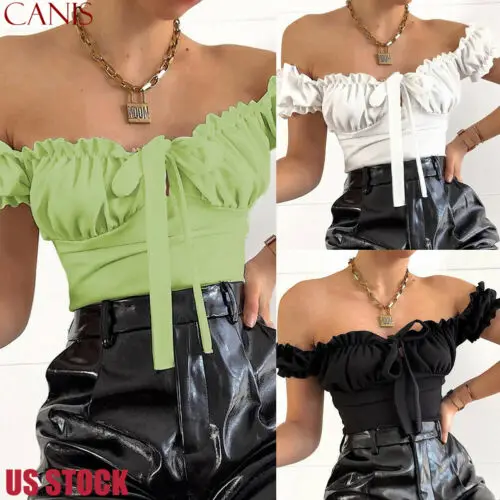 Новый модный и сексуальный женский комбинезон с открытыми плечами 2019 | Женская