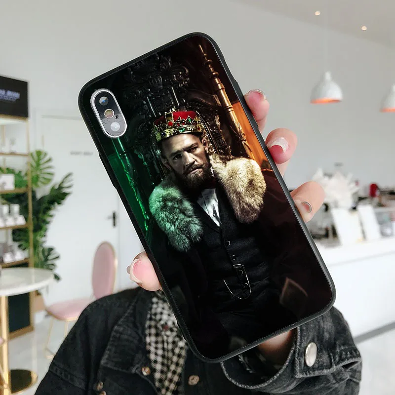 UFC Conor Mcgregor король Мягкий ТПУ силиконовый чехол для телефона для iPhone 6splus 7Plus 8Plus SE 5 5S 6 6S 7 8 MAX XR XS X10