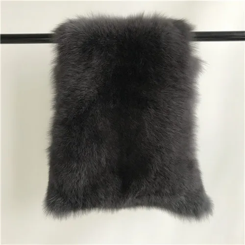 Dark grey Новинка, модное пальто с воротником из натурального Лисьего меха, женская зимняя куртка, пуховое пальто, верхняя одежда, съемная джинсовая куртка, пальто из натурального меха - Цвет: Dark grey