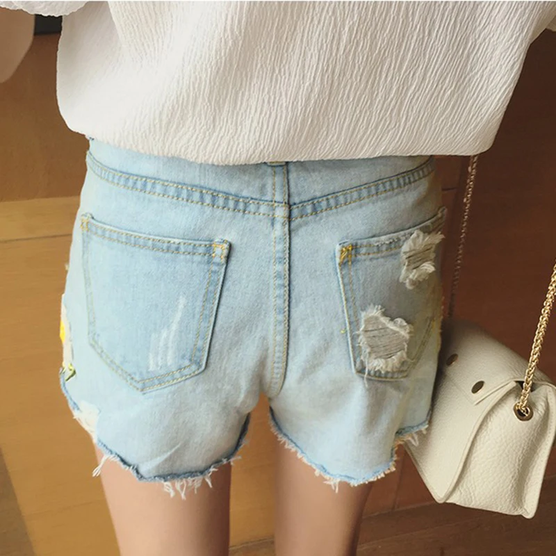 Новое поступление 2019 женские джинсовые шорты винтажные с высокой талией и