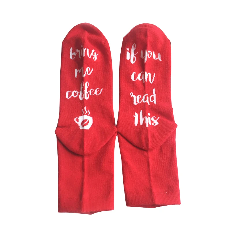 1 пара женских и мужских носков с буквенным принтом если вы можете прочитать это