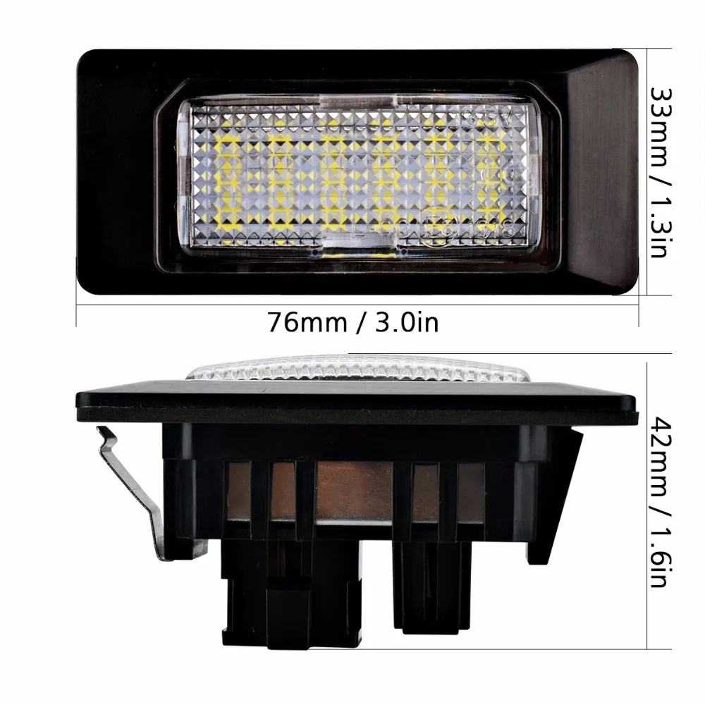 2 шт. светодиодный номерной знак светильник 12V для Volkswagen VW GOLF PASSAT POLO SHARAN TOURAN Тюнинг автомобилей аксессуары