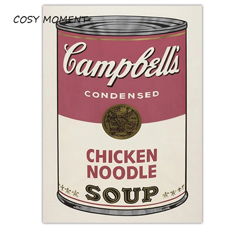 COSY MOMENT настенная художественная живопись Andy Warhol томатная лапша суп Абстрактная