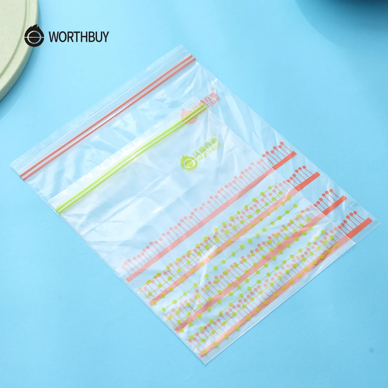 WORTHBUY 50 шт./компл. многоразовый пакет для морозильной камеры пищевой пластиковый
