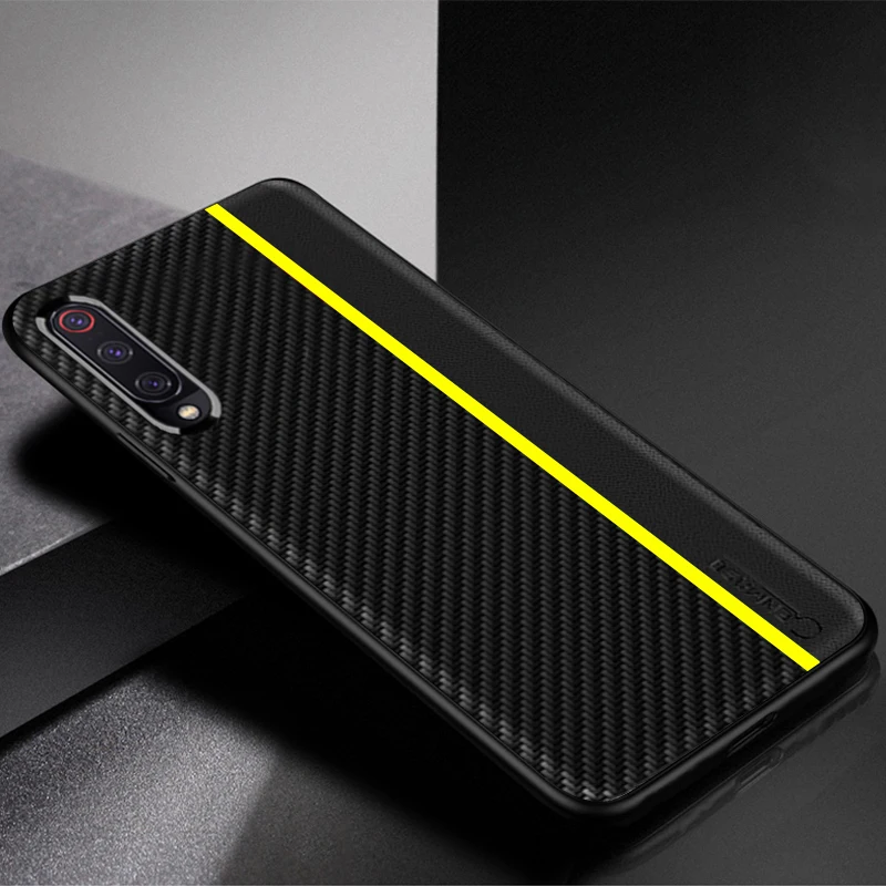 Для samsung A50 чехол Оригинальное углеродное волокно кожа Защитная крышка для samsung Galaxy A70 A71 A51 A30 A7 A8 плюс A9 чехол - Цвет: Цвет: желтый
