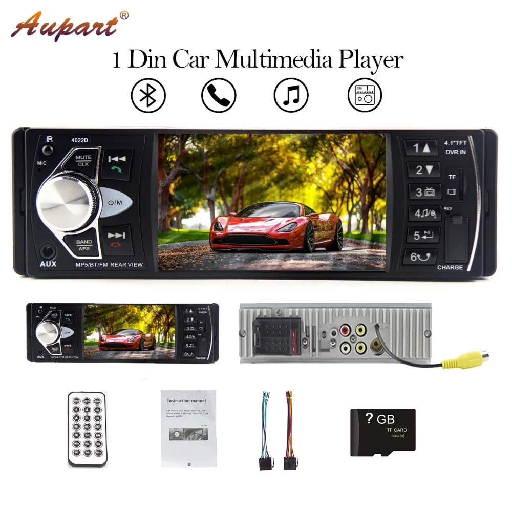 1 Din автомагнитола din autoestereo FM автомагнитолы Bluetooth Автомагнитола Поддержка камеры