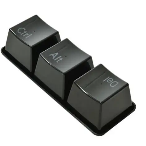 Черный 3 шт./компл. Творческий чашки-клавиатура с подносом Ctrl ALT DEL кружка Чай Кофе кружка для молока творческие подарки модные кружки черный Цвет - Цвет: Черный