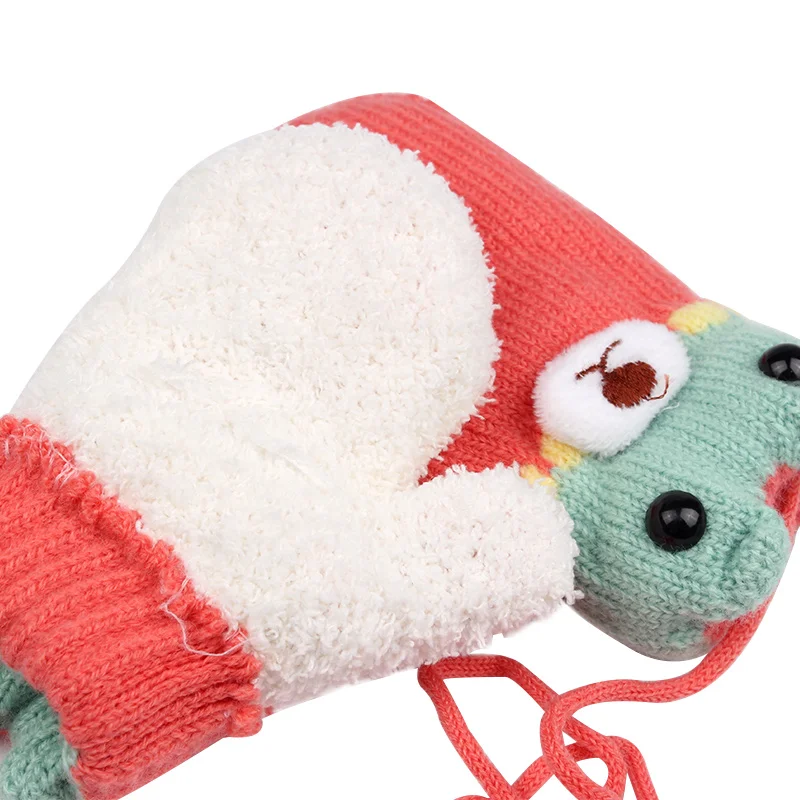 Bear Winter Baby Gloves Cartoon Warm Kids Mittens Knitted Cotton For Girls Boys Crochet Accessories | Детская одежда и обувь