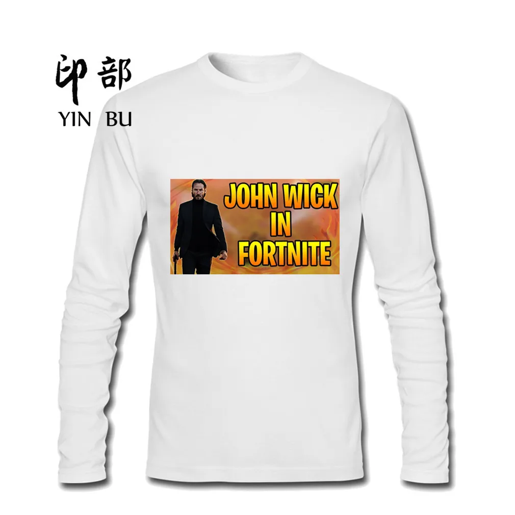 Джон фитиль в fortnite футболка 2018 Camisetas Masculina мужской натуральный Хлопковые