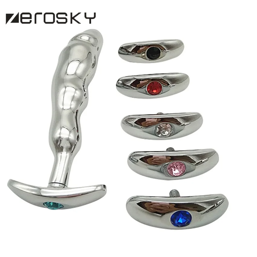 Zerosky маленький размер металлический кристалл Анальная пробка из нержавеющей