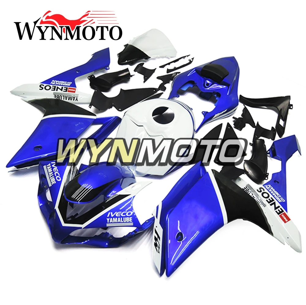

Полный комплект обтекателей для Yamaha YZF1000 R1 2007-2008 07 08 инъекция ABS пластик для кузова мотоцикла белый синий корпус