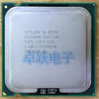 Оригинальный двухъядерный процессор Intel Pentium E5300, процессор 2,6 ГГц, 2 Мб/800 МГц для LGA 775, рассеянные детали