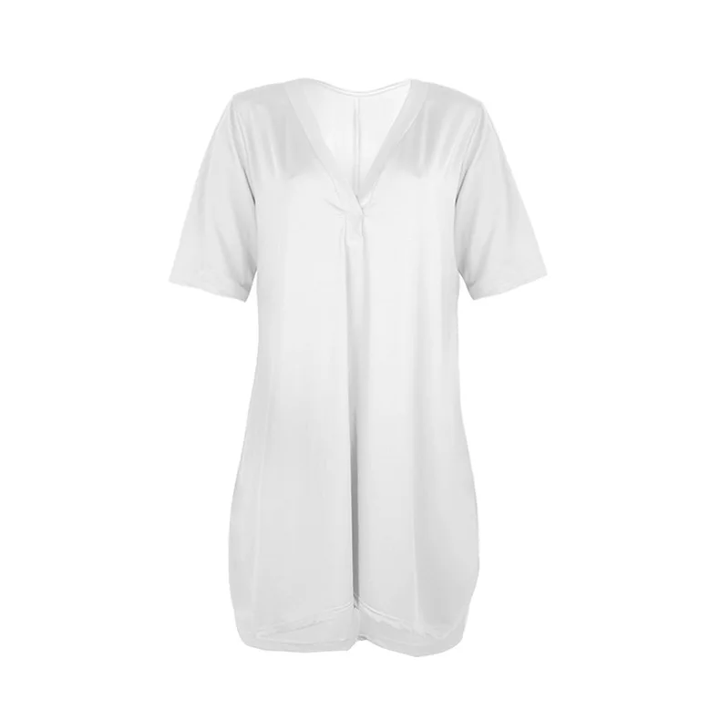 Платье-рубашка большого размера белое платье Xxxl Robe BLANCHE женское летнее Vestido Verano 2019