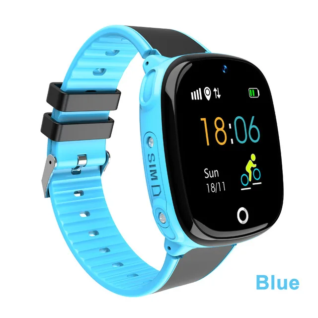 Синий Greentiger HW11 gps водонепроницаемые умные детские часы с Bluetooth, шагомером, умные часы для детей, SOS Вызов, детское безопасное носимое устройство - Цвет: Синий