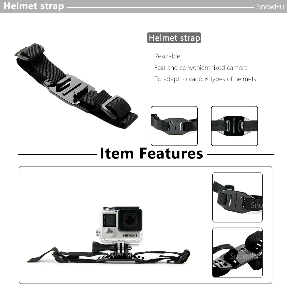 Аксессуары SnowHu для Gopro Набор Гоу про hero 9 8 7 6 5 4 3 комплекта selfie stick экшн камера Eken h8r