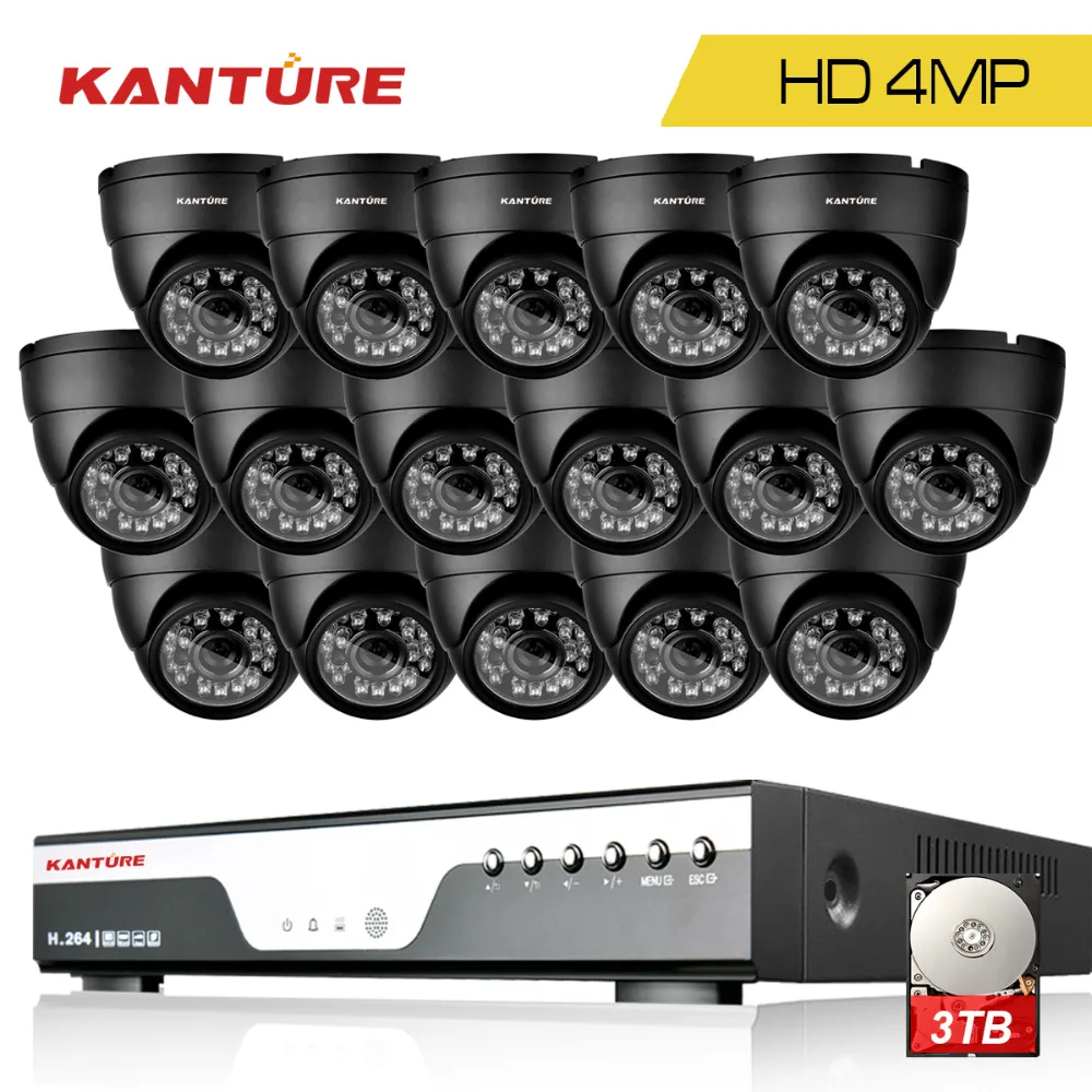 H.265 16CH 4MP CCTV DVR система 16 шт. IP66 металлическая безопасность в/наружная